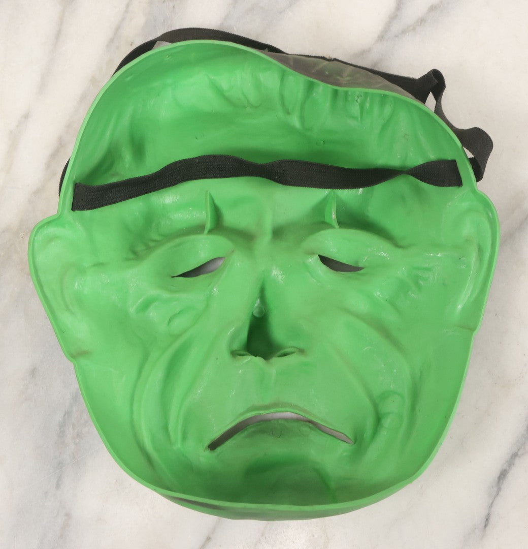 Lot 078 - Vintage Rubber Halloween Mask Of Frankenstein's Monster, With Elastic Strap