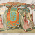 Lot 081 - Antique Lithographed German Elephant Die Cut Paper Scrap, Manufacture By L.D. & Co., No 1007