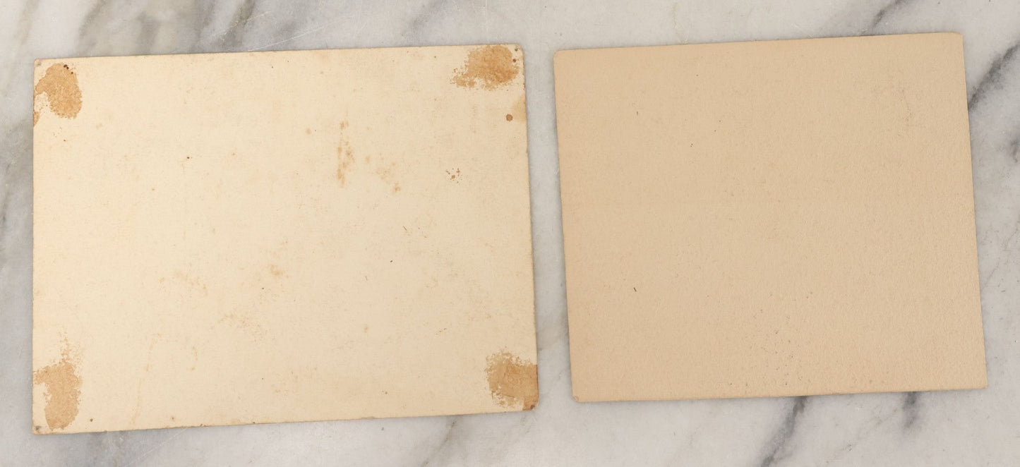 Lot 083 - Pair Of Antique Small Unframed Watercolor Paintings On Paper Of Lakeside Cabin And Stone Arch Bridge, Circa 1890