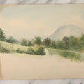 Lot 094 - Antique Unframed Watercolor Painting On Paper Of A Mountainside River, Circa 1900