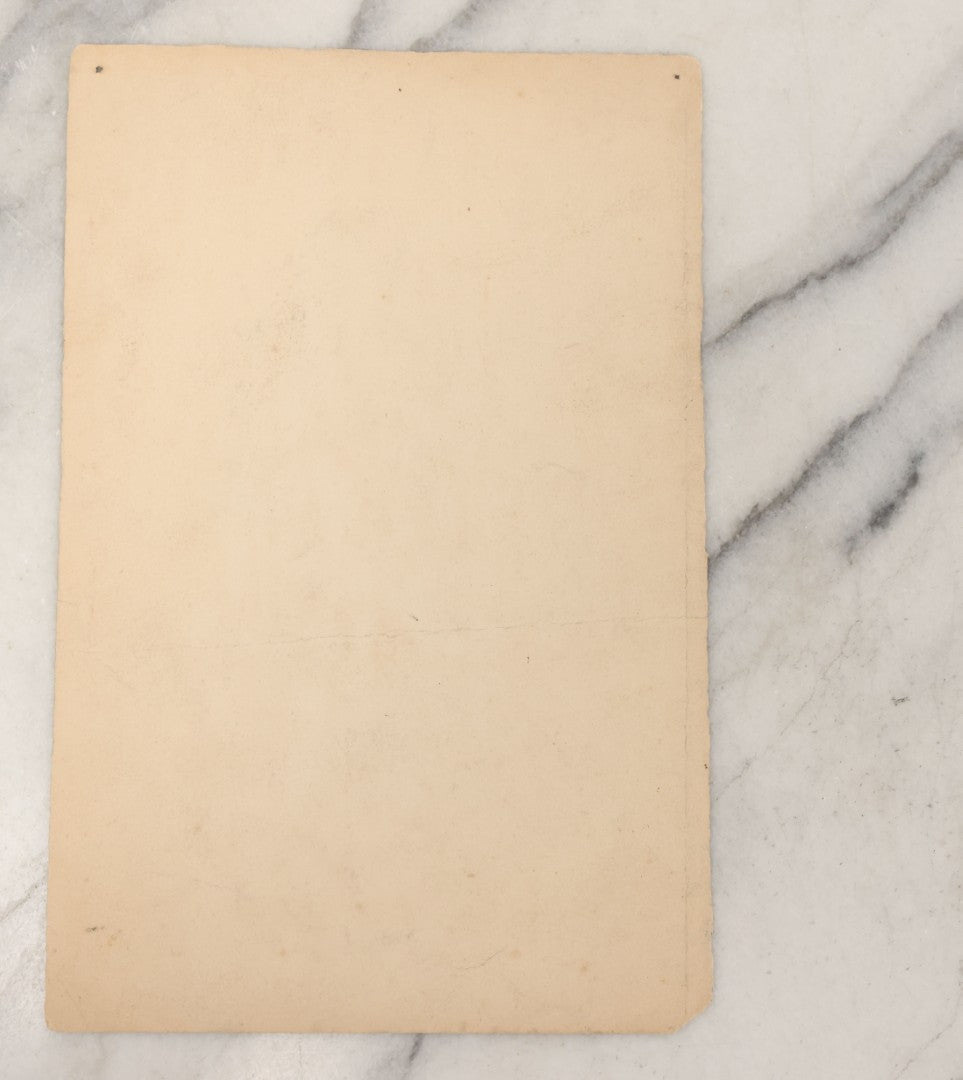 Lot 099 - Antique Unframed Pencil Sketch Illustration On Paper Of Man In Bucket Hat Reading Newspaper, Circa 1900