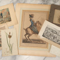 Lot 104 - Grouping Of Seven Antique Loose Engraving Prints Some Hand Colored, Including Battle Of Edge Hill, Cooperstown, New York, Botanical, Early Fire Brigade, And More