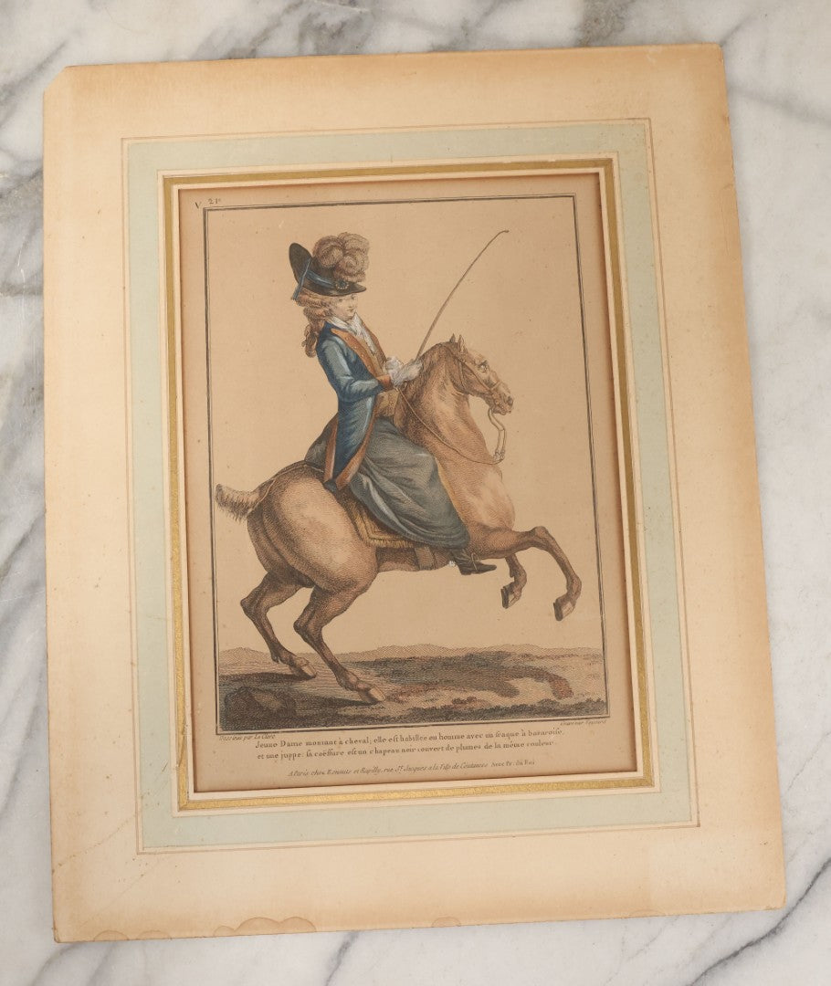 Lot 104 - Grouping Of Seven Antique Loose Engraving Prints Some Hand Colored, Including Battle Of Edge Hill, Cooperstown, New York, Botanical, Early Fire Brigade, And More