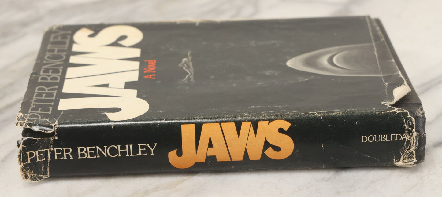 Lot 106 - "Jaws" Vintage Novel By Peter Benchley, Early Book Club Edition, Doubleday & Company, Inc., Publisher, Garden City, New York, 1974