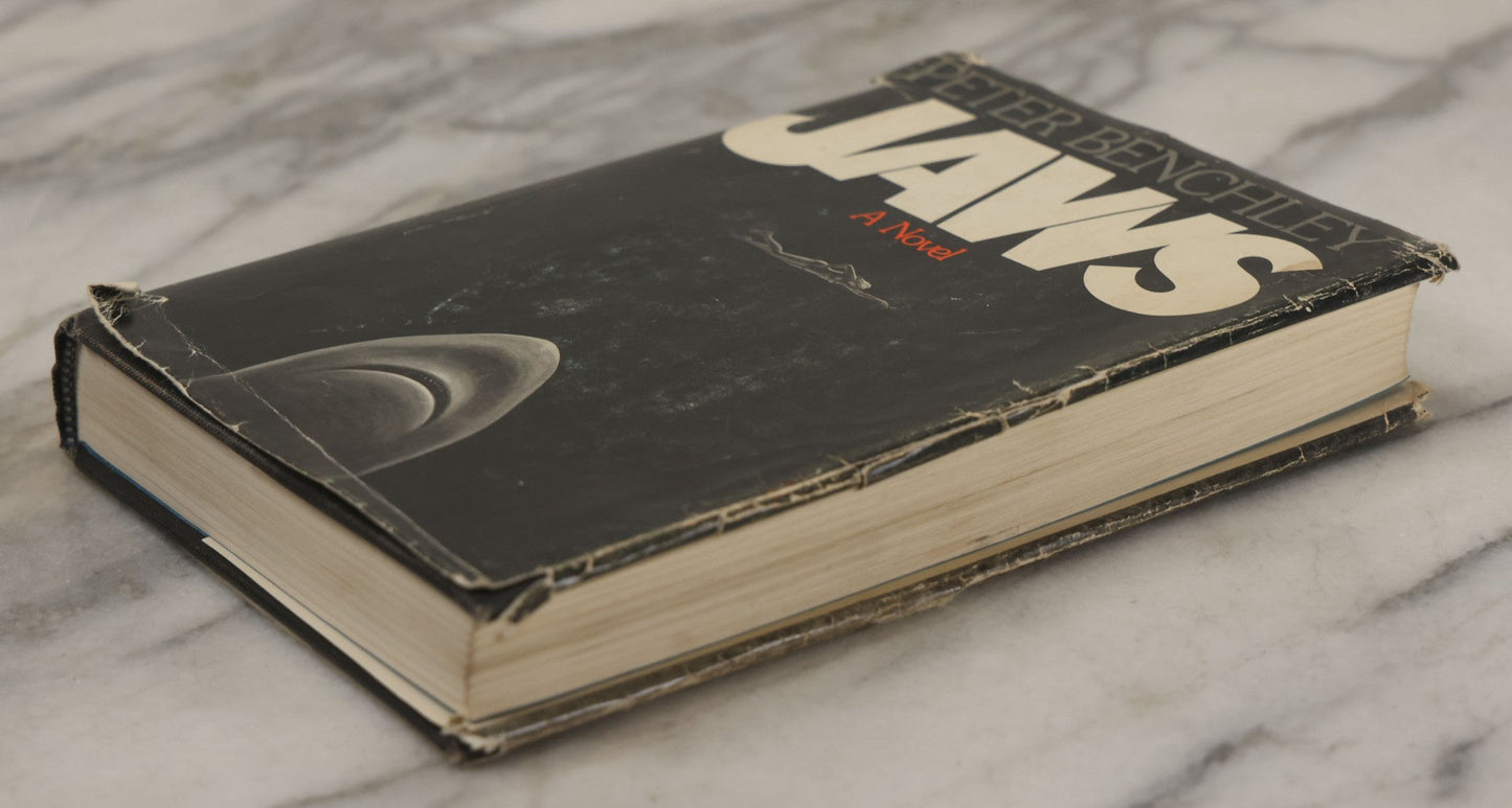 Lot 106 - "Jaws" Vintage Novel By Peter Benchley, Early Book Club Edition, Doubleday & Company, Inc., Publisher, Garden City, New York, 1974