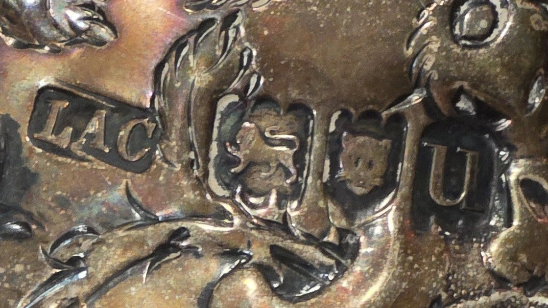 Lot 068 - Antique English Sterling Silver Gift Ewer With Floral and Scroll Motifs, Engraved "Lorraine Craven Manny 27th July 1919," & "From Her Godmother Marie Louise Nichols," Hallmarked With Lion Passsant, Mfd. By Crichton Bros., London, 7.9 Troy Oz.