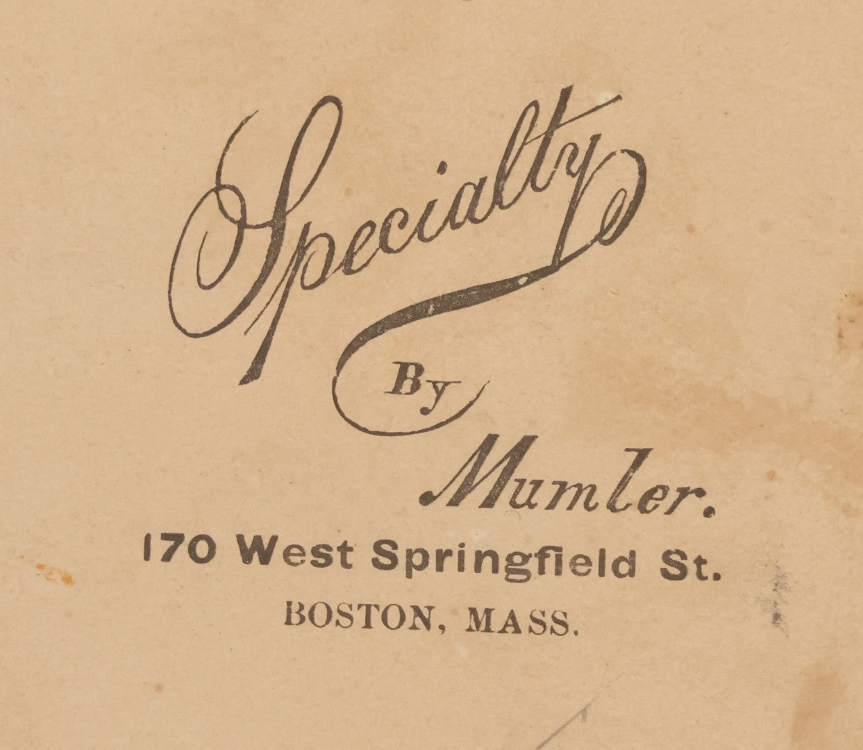 Lot 001 - Antique Carte De Visite C.D.V. Spirit Photograph Taken By William Mumler Of Dr. J.E. Parsons, With Faint Spirit Of Woman Embracing Subject, Back Marked "Specialty By Mumler. 170 West Springfield St., Boston, Mass" Note Foxing, Wear, Markings