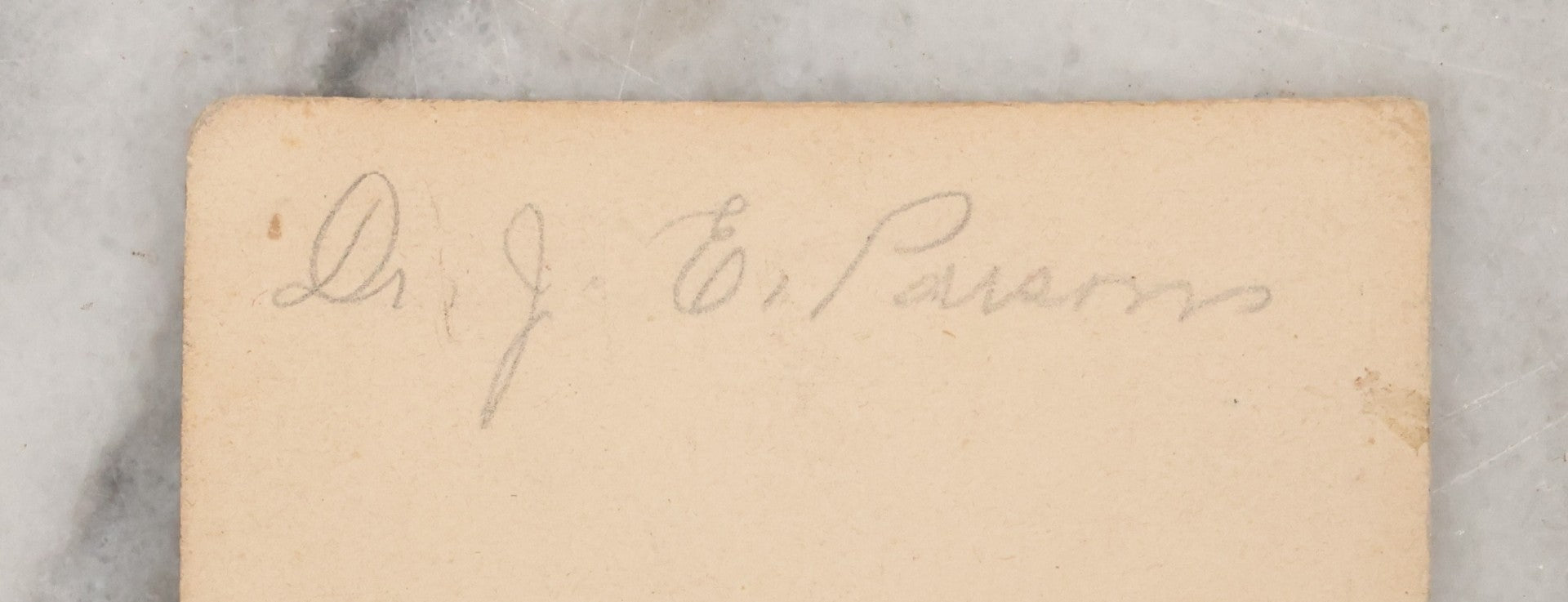 Lot 001 - Antique Carte De Visite C.D.V. Spirit Photograph Taken By William Mumler Of Dr. J.E. Parsons, With Faint Spirit Of Woman Embracing Subject, Back Marked "Specialty By Mumler. 170 West Springfield St., Boston, Mass" Note Foxing, Wear, Markings