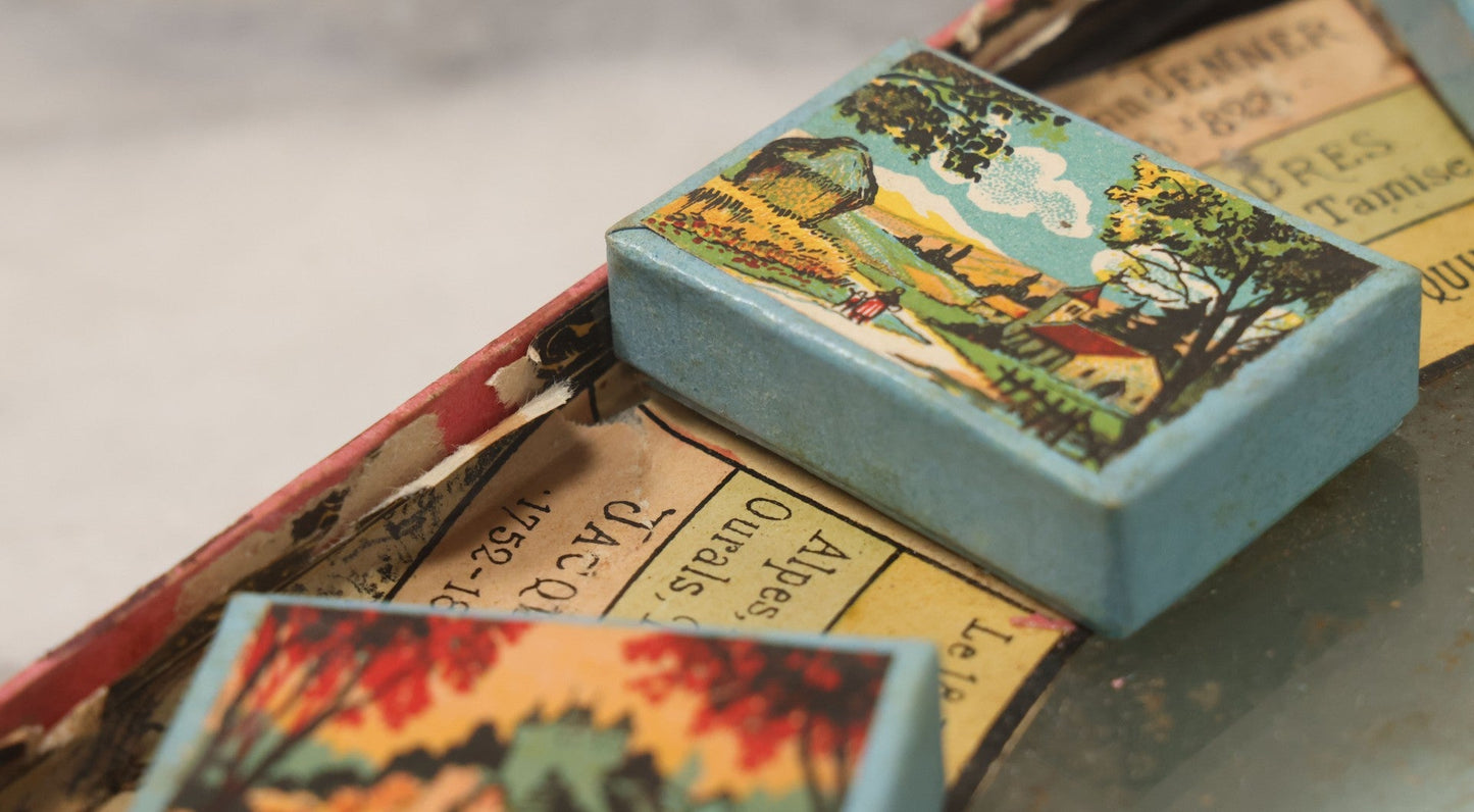 Lot 002 - Antique French Magnetic Board Game "Les Jockos Singes Savants: Jeu Magnétique" ("The Learned Monkeys") C.1895, Lithographed Box Art By Léon Charles Ludovic, Incomplete, Worn