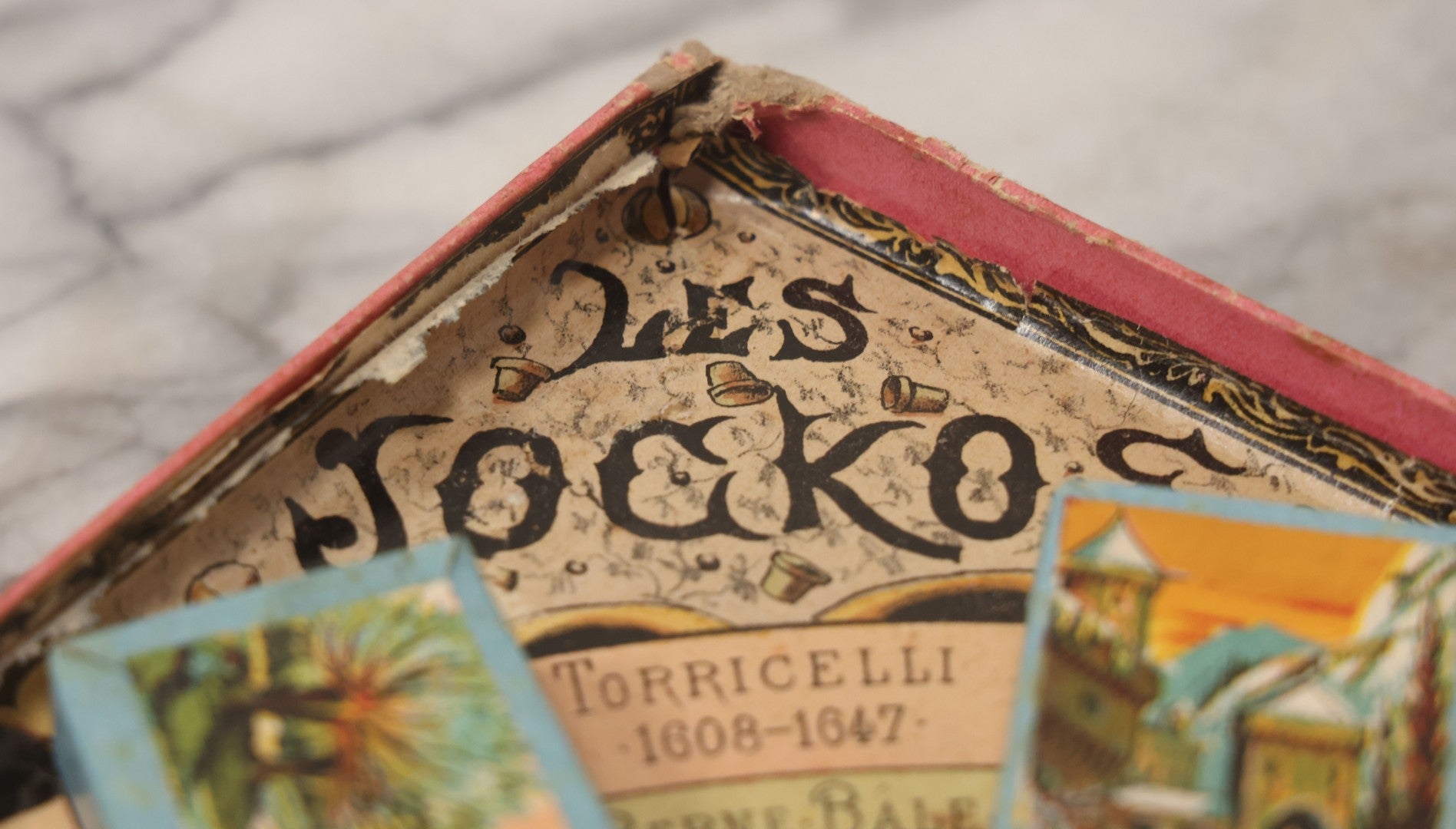 Lot 002 - Antique French Magnetic Board Game "Les Jockos Singes Savants: Jeu Magnétique" ("The Learned Monkeys") C.1895, Lithographed Box Art By Léon Charles Ludovic, Incomplete, Worn