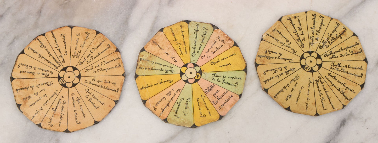 Lot 002 - Antique French Magnetic Board Game "Les Jockos Singes Savants: Jeu Magnétique" ("The Learned Monkeys") C.1895, Lithographed Box Art By Léon Charles Ludovic, Incomplete, Worn