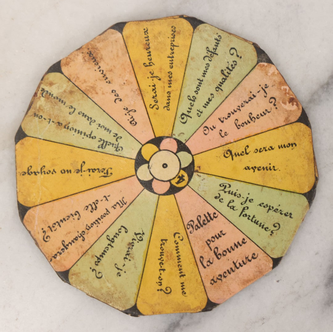 Lot 002 - Antique French Magnetic Board Game "Les Jockos Singes Savants: Jeu Magnétique" ("The Learned Monkeys") C.1895, Lithographed Box Art By Léon Charles Ludovic, Incomplete, Worn