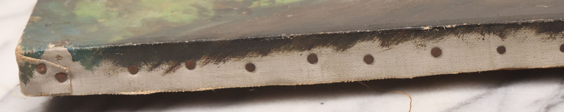 Lot 005 - Vintage Oil On Canvas Painting Of Ethereal Nude Woman Sitting Among Trees And Foliage In The Forest, Note Wear And Tear, 16-1/8" x 23"