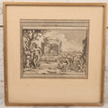 Lot 006 - Antique 18th Century Engraving Titled “Temple Des Idoles Benjanois En Dedans” ("Temple Of The Idols Of The Benjanois, Interior View"), From Pieter Van Der Aa's La Galerie Agréable Du Monde, 1725, In Frame, 11" x 11-3/8"