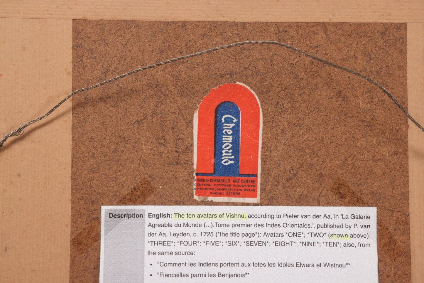 Lot 006 - Antique 18th Century Engraving Titled “Temple Des Idoles Benjanois En Dedans” ("Temple Of The Idols Of The Benjanois, Interior View"), From Pieter Van Der Aa's La Galerie Agréable Du Monde, 1725, In Frame, 11" x 11-3/8"