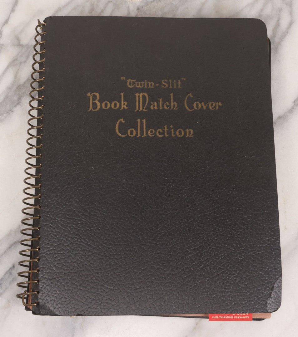 Lot 009 - Vintage Matchbook Cover Collection In "Twin Slit" Album With 100+ Match Book Covers Including Cocoanut Grove Nightclub, Location Of Deadly Fire In Boston, Red Devil Restaurant, New York, Many Others Clubs And Restaurants, Pinups, And More