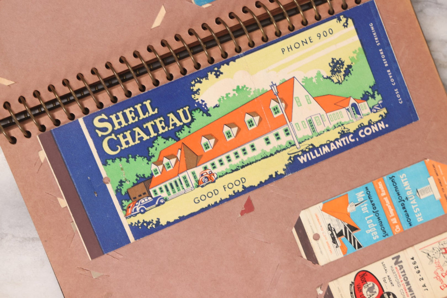 Lot 009 - Vintage Matchbook Cover Collection In "Twin Slit" Album With 100+ Match Book Covers Including Cocoanut Grove Nightclub, Location Of Deadly Fire In Boston, Red Devil Restaurant, New York, Many Others Clubs And Restaurants, Pinups, And More