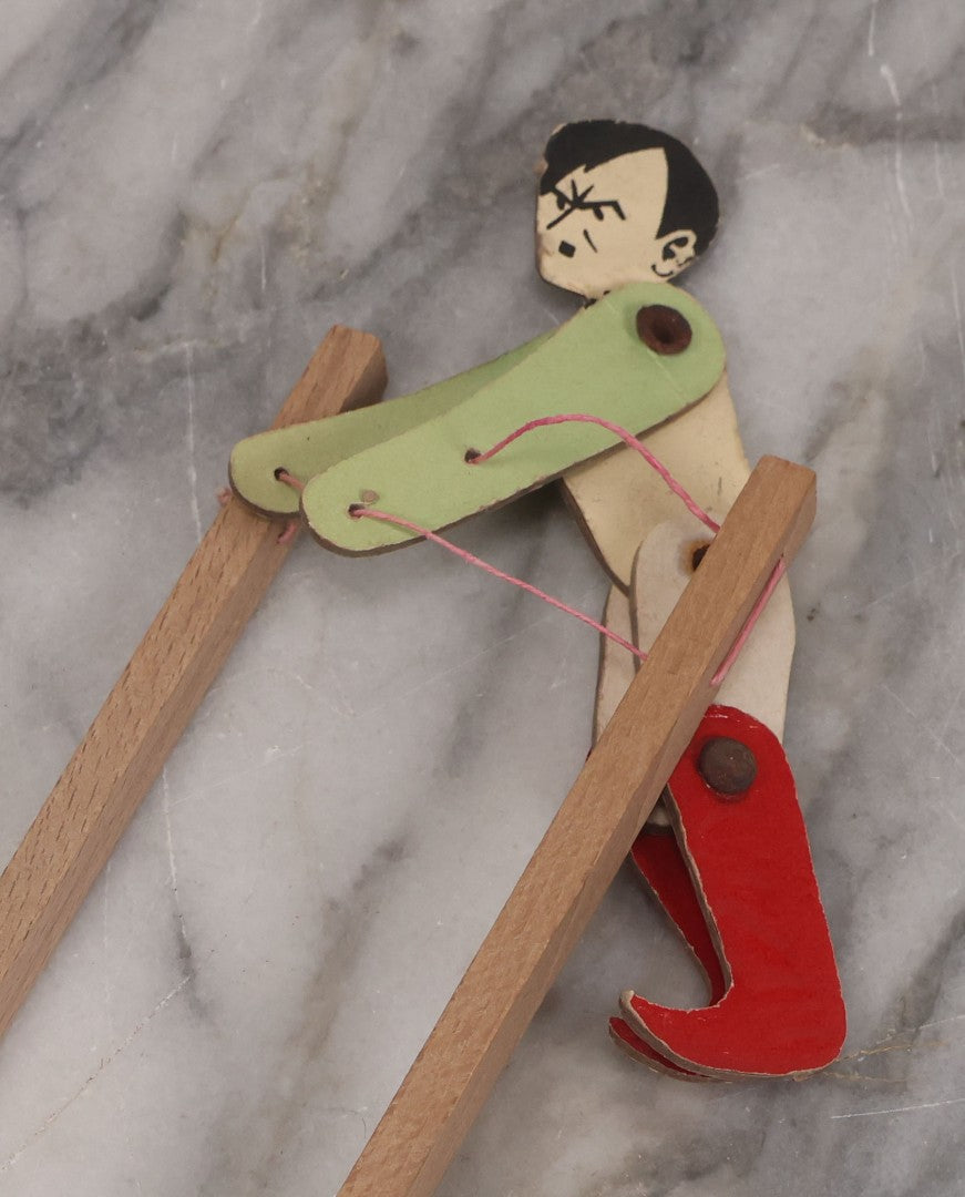 Lot 018 - Vintage World War Two Era Satirical Anti-Hitler Limberjack Acrobat Puppet Toy