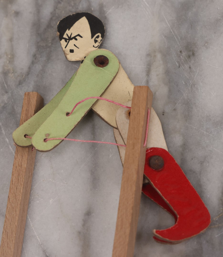 Lot 018 - Vintage World War Two Era Satirical Anti-Hitler Limberjack Acrobat Puppet Toy