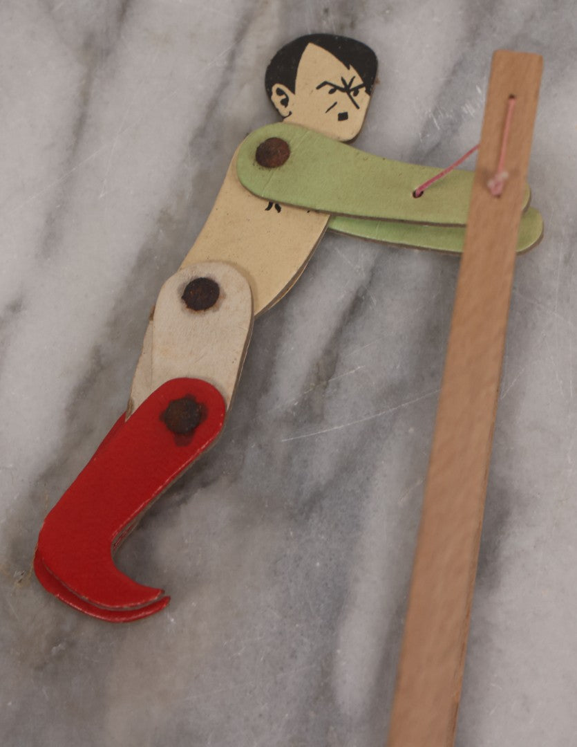 Lot 018 - Vintage World War Two Era Satirical Anti-Hitler Limberjack Acrobat Puppet Toy
