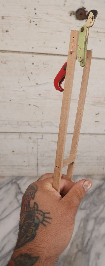 Lot 018 - Vintage World War Two Era Satirical Anti-Hitler Limberjack Acrobat Puppet Toy