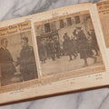 Lot 020 - Antique World War One Newspaper Clipping Scrapbook Album Documenting The End Of The War, 1918 And 1919