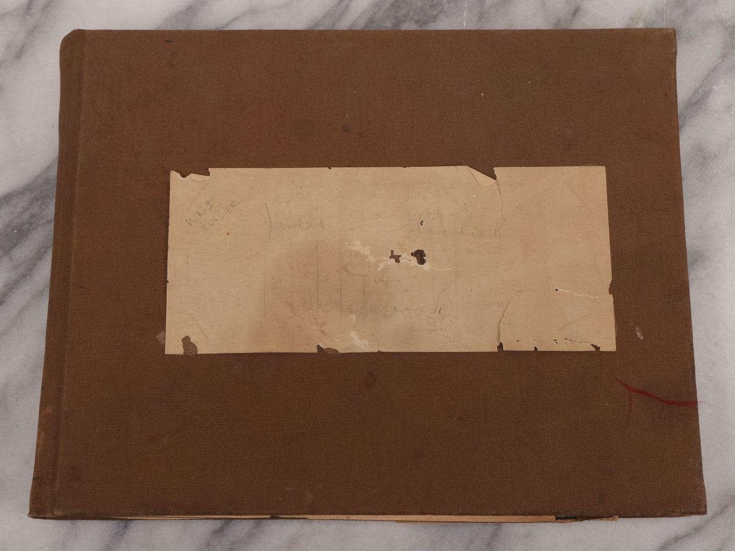 Lot 020 - Antique World War One Newspaper Clipping Scrapbook Album Documenting The End Of The War, 1918 And 1919