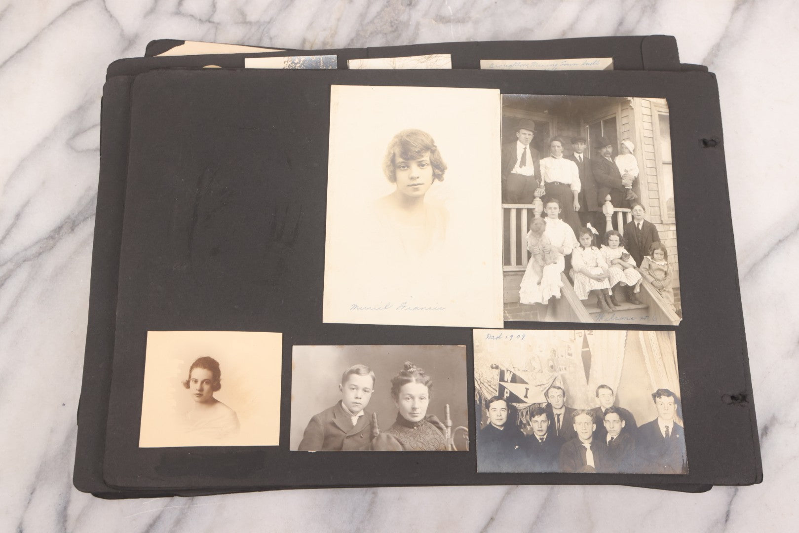 Lot 021 - Antique Snapshot Photo Album Containing 250+ Photographs Including Many Photos Of British Columbia, Railroad Accident, Bears And Bear Hunting, Animals, Cars, And Children, Circa 1905-1920, Note Pages Loose, No Covers