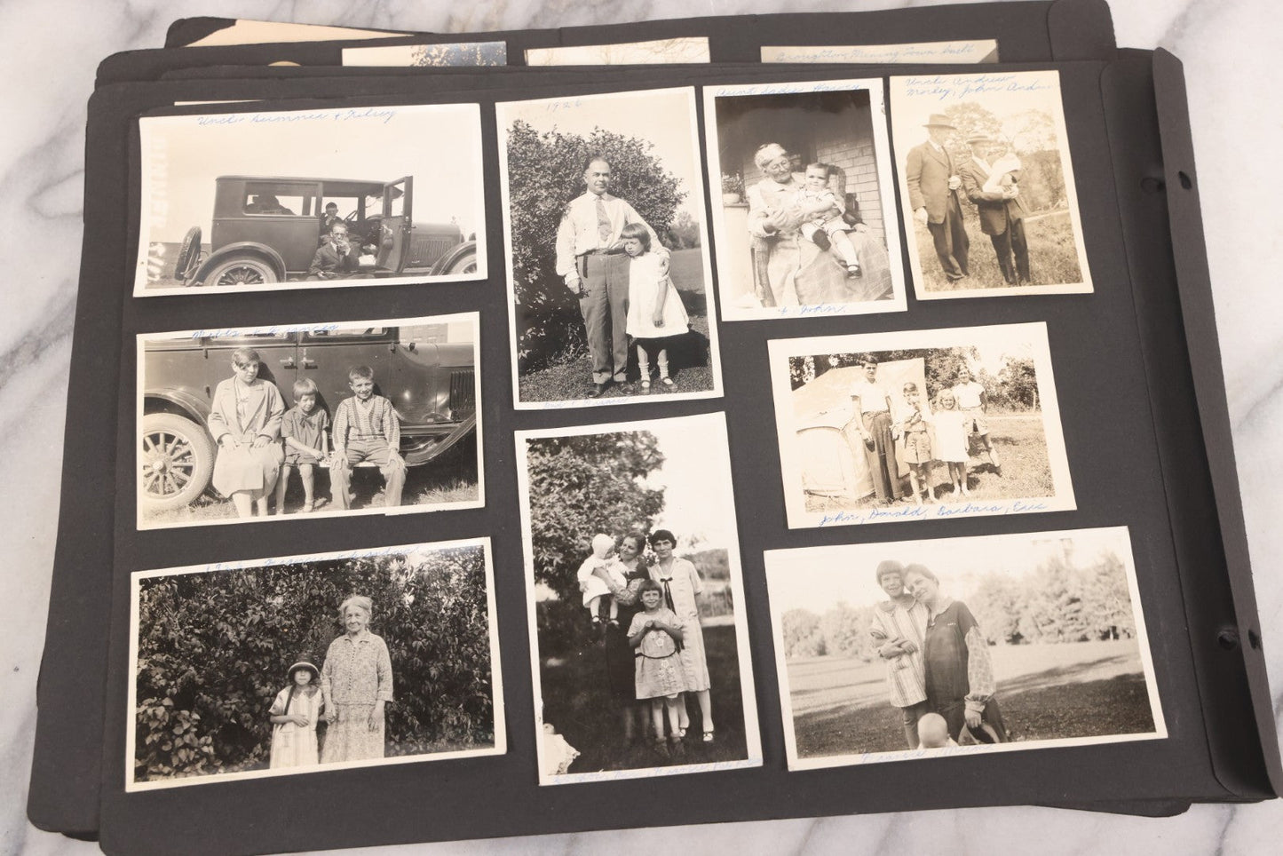 Lot 021 - Antique Snapshot Photo Album Containing 250+ Photographs Including Many Photos Of British Columbia, Railroad Accident, Bears And Bear Hunting, Animals, Cars, And Children, Circa 1905-1920, Note Pages Loose, No Covers