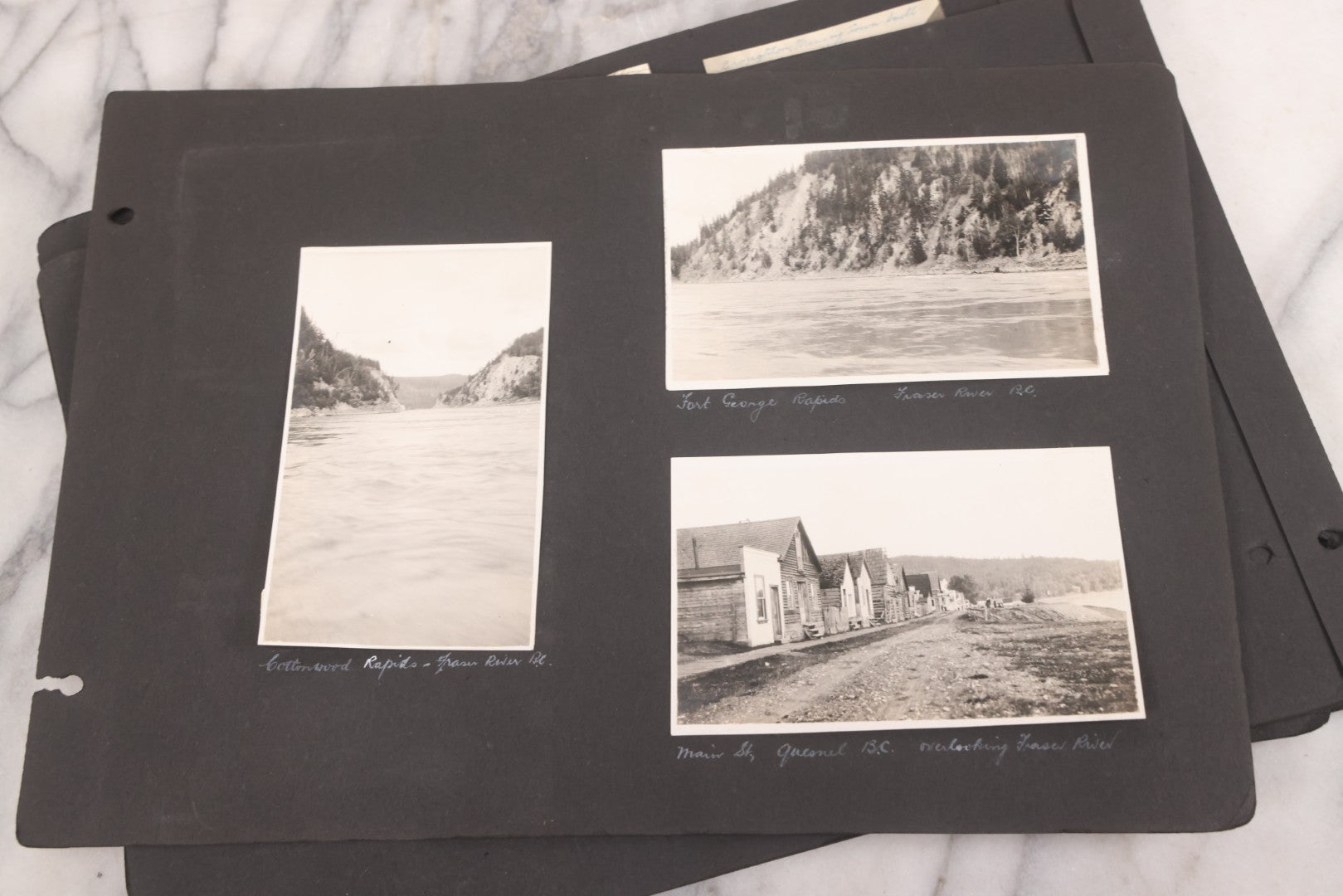 Lot 021 - Antique Snapshot Photo Album Containing 250+ Photographs Including Many Photos Of British Columbia, Railroad Accident, Bears And Bear Hunting, Animals, Cars, And Children, Circa 1905-1920, Note Pages Loose, No Covers