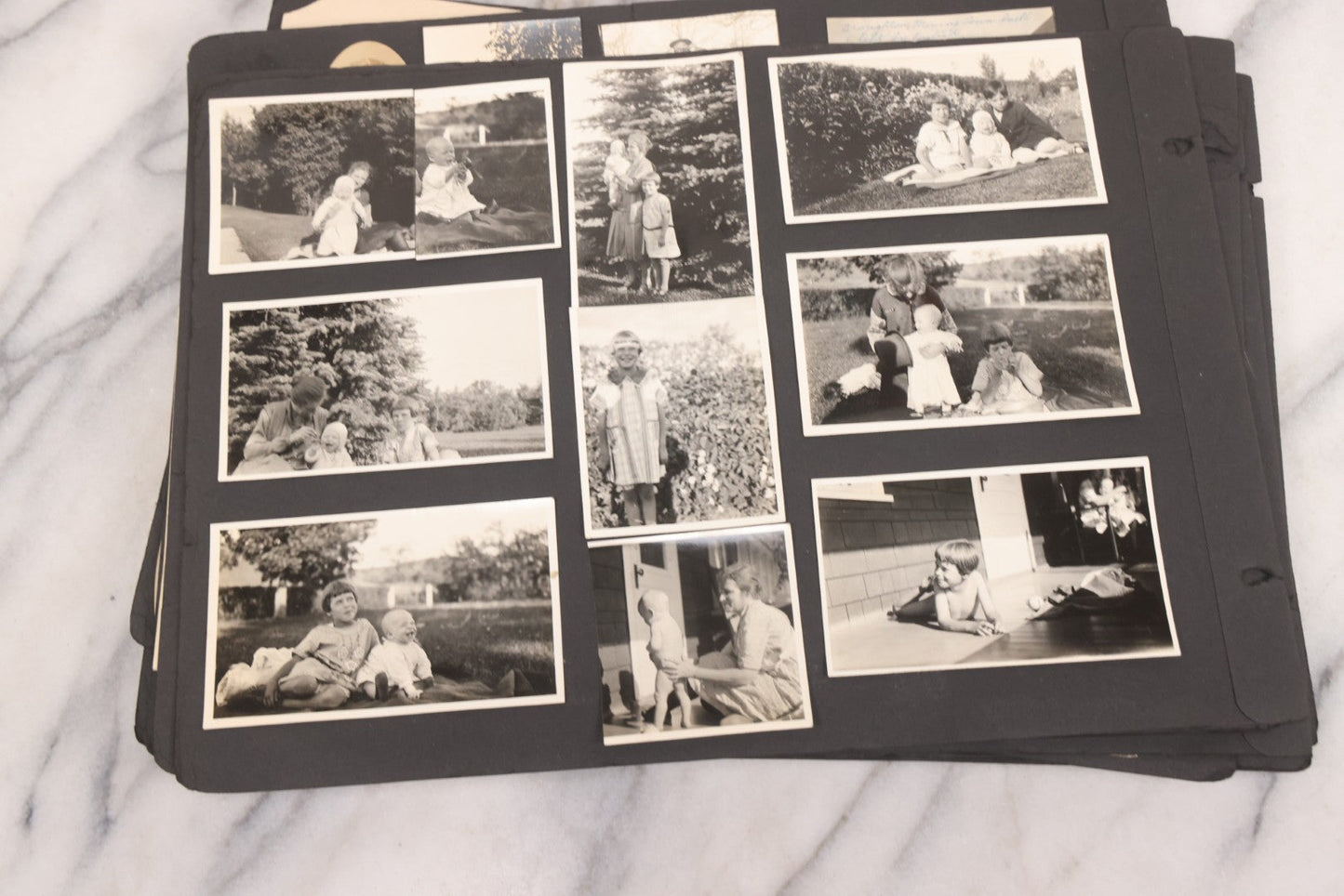Lot 021 - Antique Snapshot Photo Album Containing 250+ Photographs Including Many Photos Of British Columbia, Railroad Accident, Bears And Bear Hunting, Animals, Cars, And Children, Circa 1905-1920, Note Pages Loose, No Covers