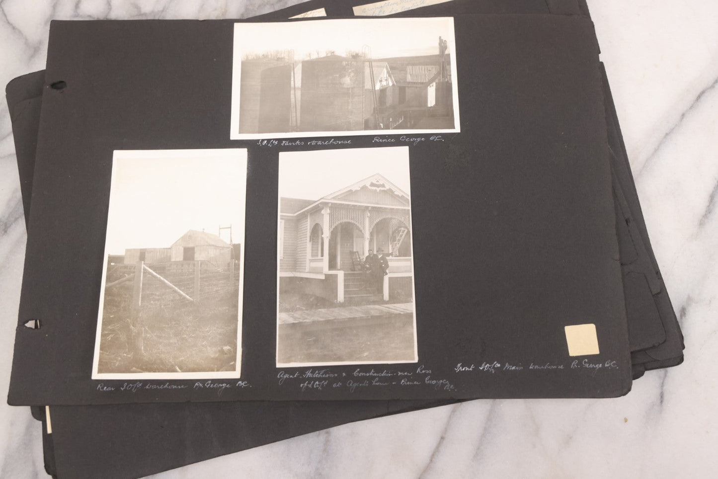 Lot 021 - Antique Snapshot Photo Album Containing 250+ Photographs Including Many Photos Of British Columbia, Railroad Accident, Bears And Bear Hunting, Animals, Cars, And Children, Circa 1905-1920, Note Pages Loose, No Covers