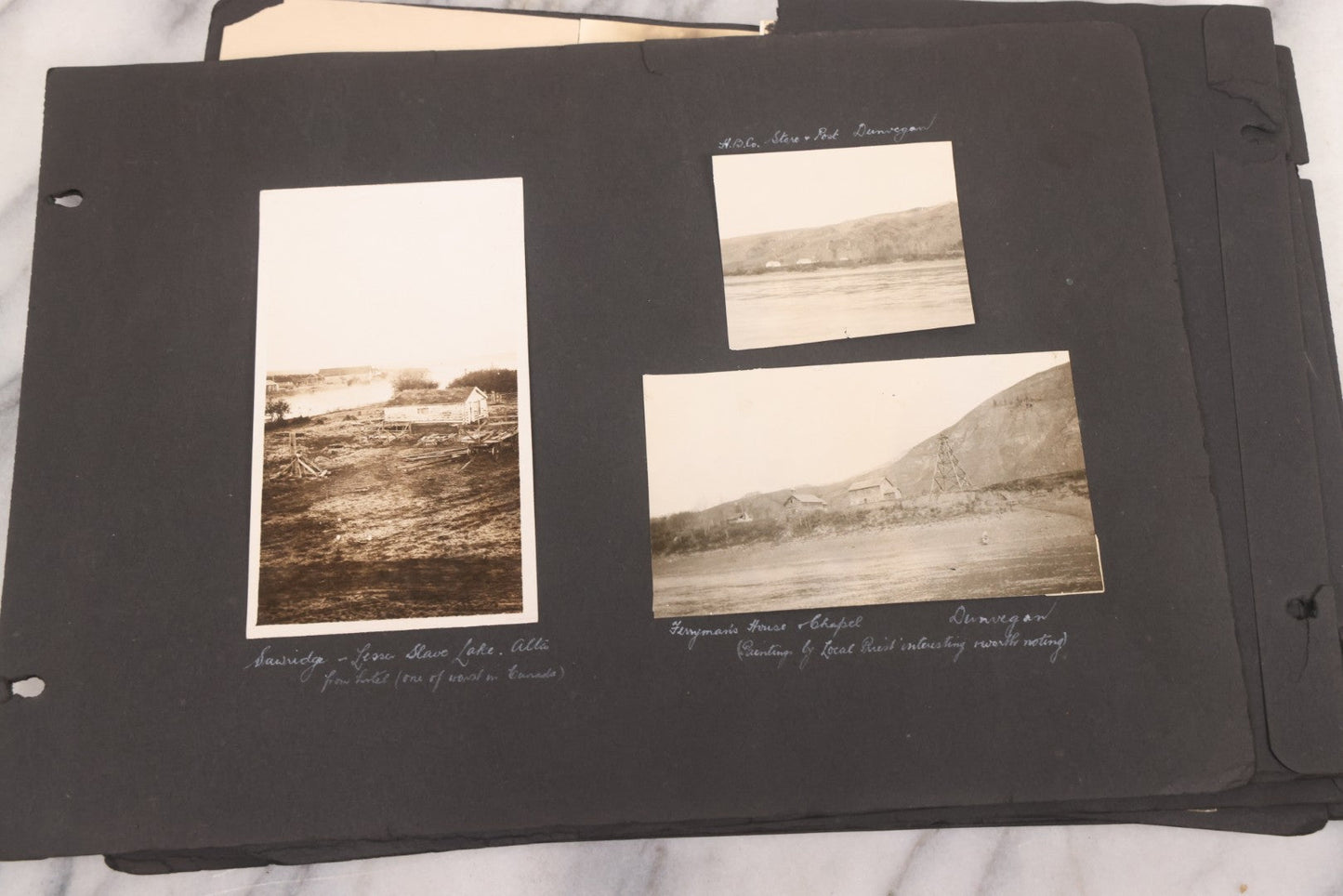 Lot 021 - Antique Snapshot Photo Album Containing 250+ Photographs Including Many Photos Of British Columbia, Railroad Accident, Bears And Bear Hunting, Animals, Cars, And Children, Circa 1905-1920, Note Pages Loose, No Covers