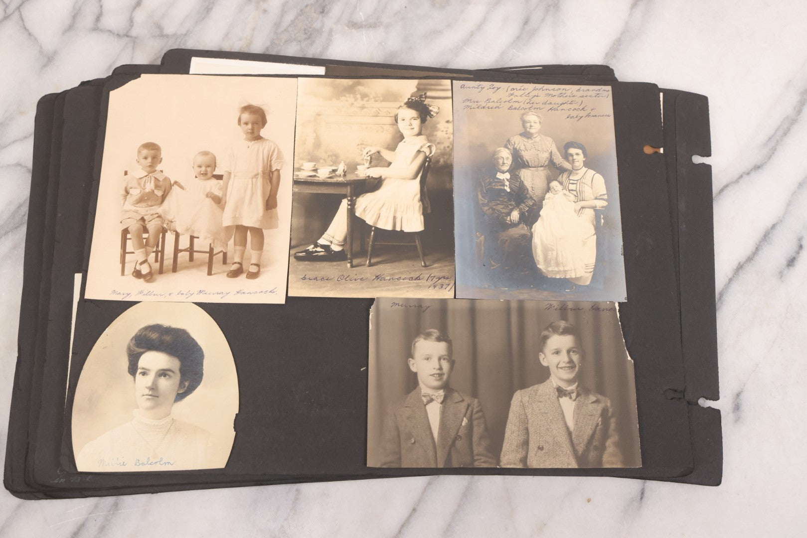 Lot 021 - Antique Snapshot Photo Album Containing 250+ Photographs Including Many Photos Of British Columbia, Railroad Accident, Bears And Bear Hunting, Animals, Cars, And Children, Circa 1905-1920, Note Pages Loose, No Covers