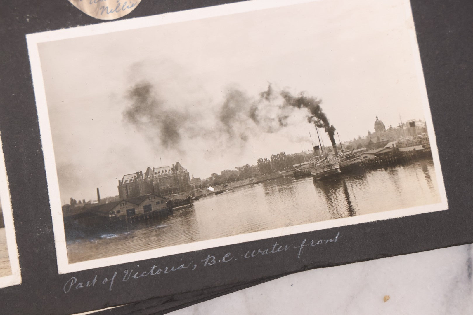 Lot 021 - Antique Snapshot Photo Album Containing 250+ Photographs Including Many Photos Of British Columbia, Railroad Accident, Bears And Bear Hunting, Animals, Cars, And Children, Circa 1905-1920, Note Pages Loose, No Covers