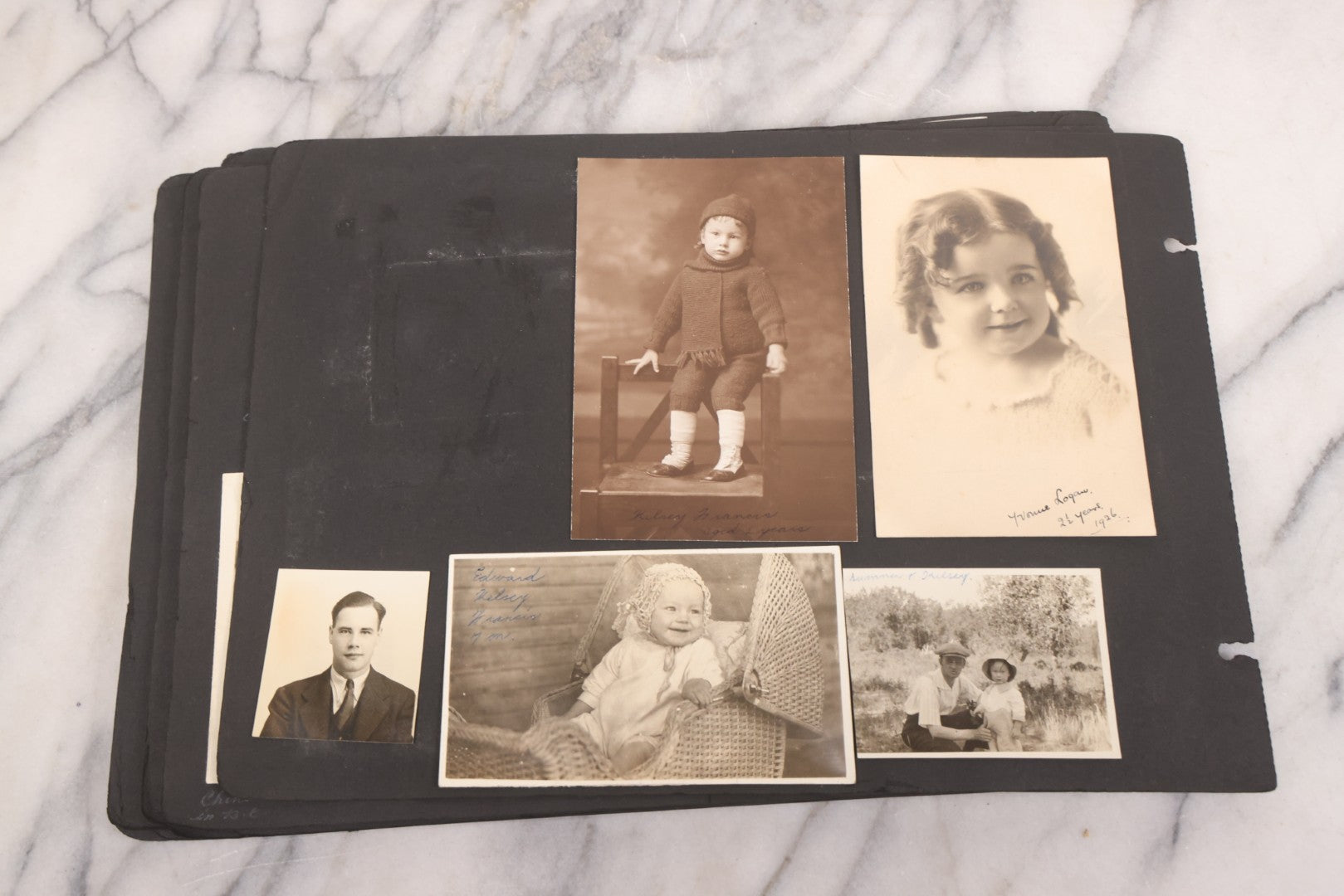 Lot 021 - Antique Snapshot Photo Album Containing 250+ Photographs Including Many Photos Of British Columbia, Railroad Accident, Bears And Bear Hunting, Animals, Cars, And Children, Circa 1905-1920, Note Pages Loose, No Covers