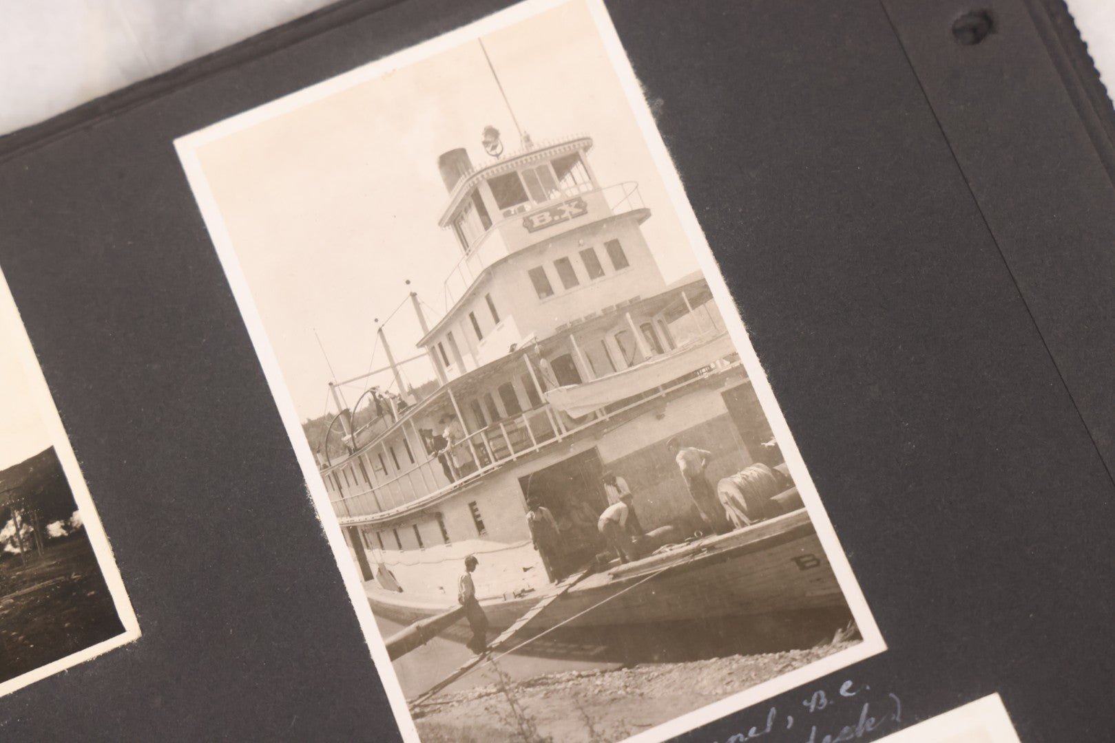 Lot 021 - Antique Snapshot Photo Album Containing 250+ Photographs Including Many Photos Of British Columbia, Railroad Accident, Bears And Bear Hunting, Animals, Cars, And Children, Circa 1905-1920, Note Pages Loose, No Covers