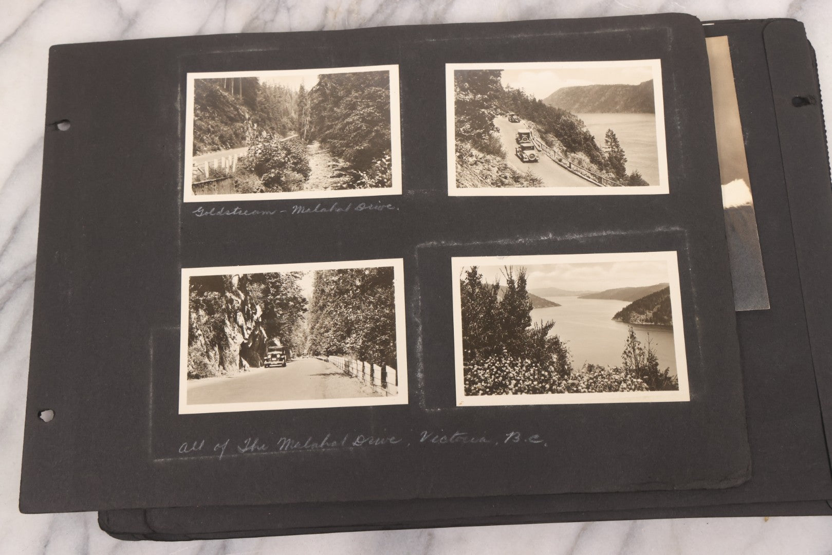 Lot 021 - Antique Snapshot Photo Album Containing 250+ Photographs Including Many Photos Of British Columbia, Railroad Accident, Bears And Bear Hunting, Animals, Cars, And Children, Circa 1905-1920, Note Pages Loose, No Covers