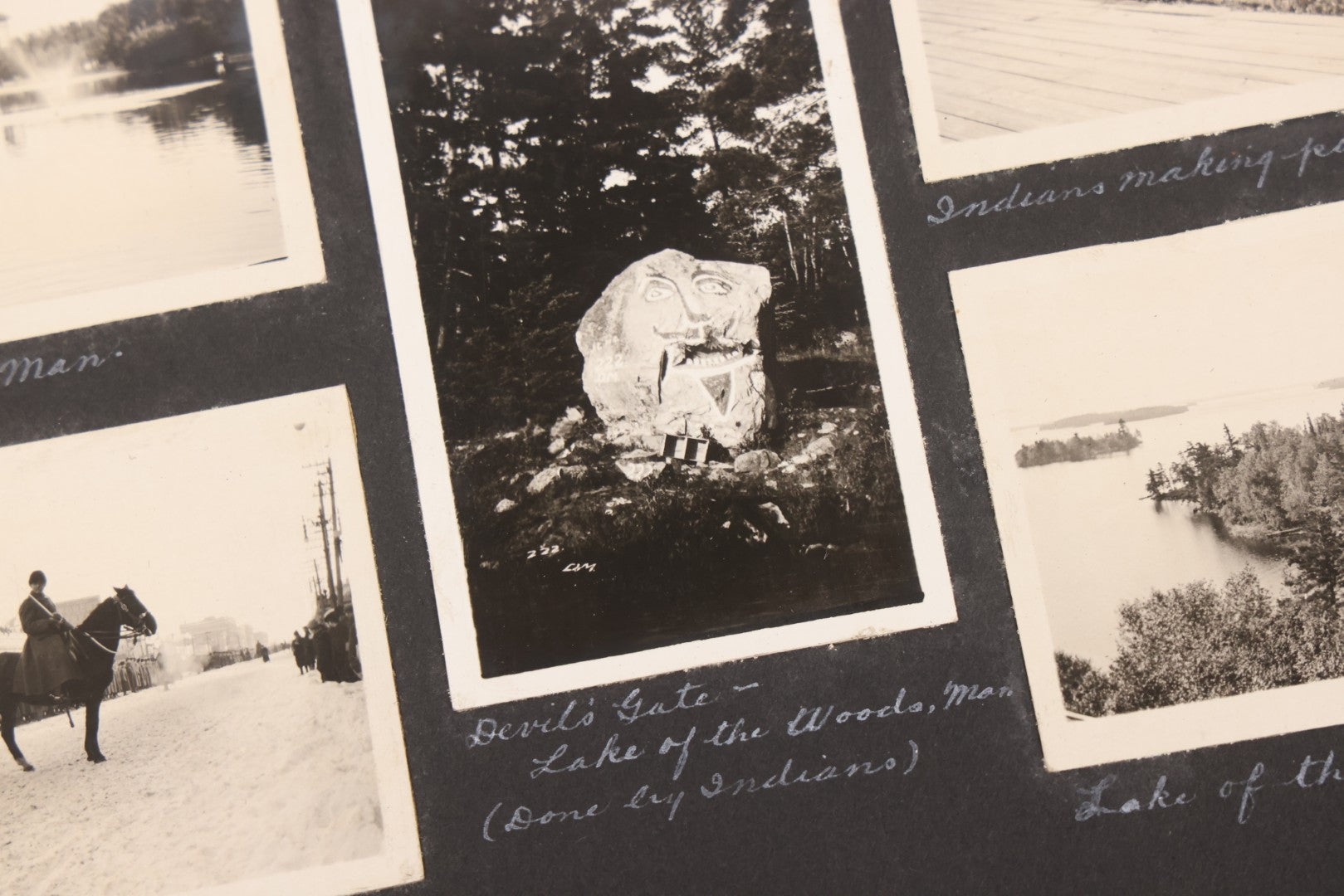 Lot 021 - Antique Snapshot Photo Album Containing 250+ Photographs Including Many Photos Of British Columbia, Railroad Accident, Bears And Bear Hunting, Animals, Cars, And Children, Circa 1905-1920, Note Pages Loose, No Covers