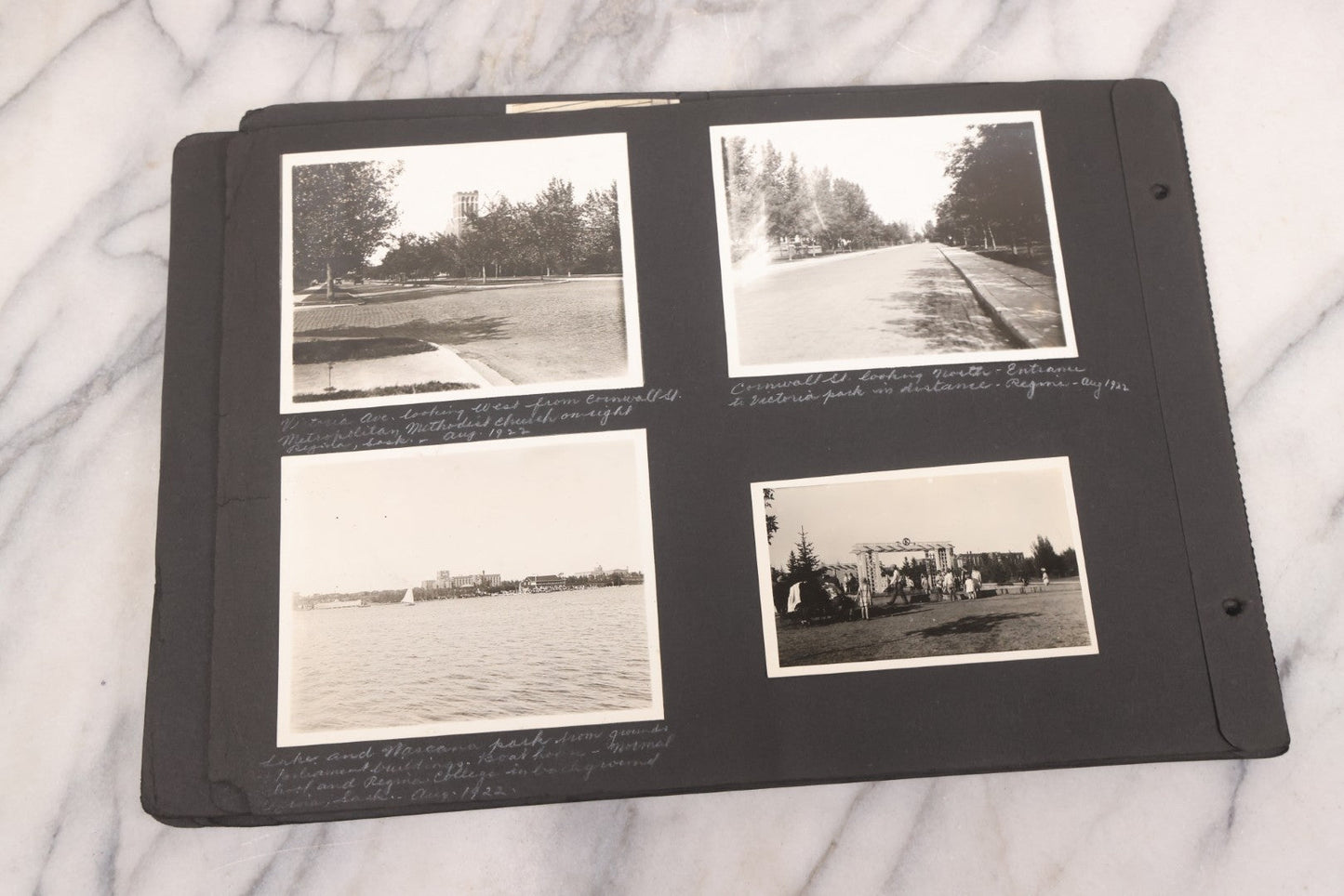 Lot 021 - Antique Snapshot Photo Album Containing 250+ Photographs Including Many Photos Of British Columbia, Railroad Accident, Bears And Bear Hunting, Animals, Cars, And Children, Circa 1905-1920, Note Pages Loose, No Covers