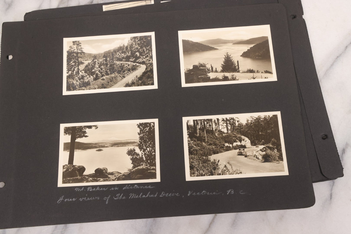 Lot 021 - Antique Snapshot Photo Album Containing 250+ Photographs Including Many Photos Of British Columbia, Railroad Accident, Bears And Bear Hunting, Animals, Cars, And Children, Circa 1905-1920, Note Pages Loose, No Covers