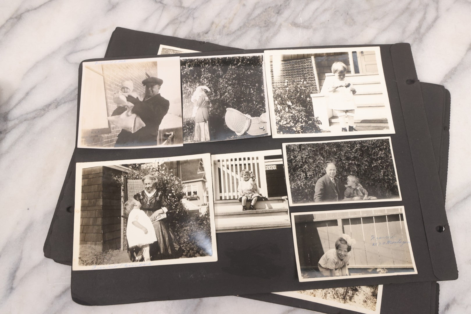 Lot 021 - Antique Snapshot Photo Album Containing 250+ Photographs Including Many Photos Of British Columbia, Railroad Accident, Bears And Bear Hunting, Animals, Cars, And Children, Circa 1905-1920, Note Pages Loose, No Covers