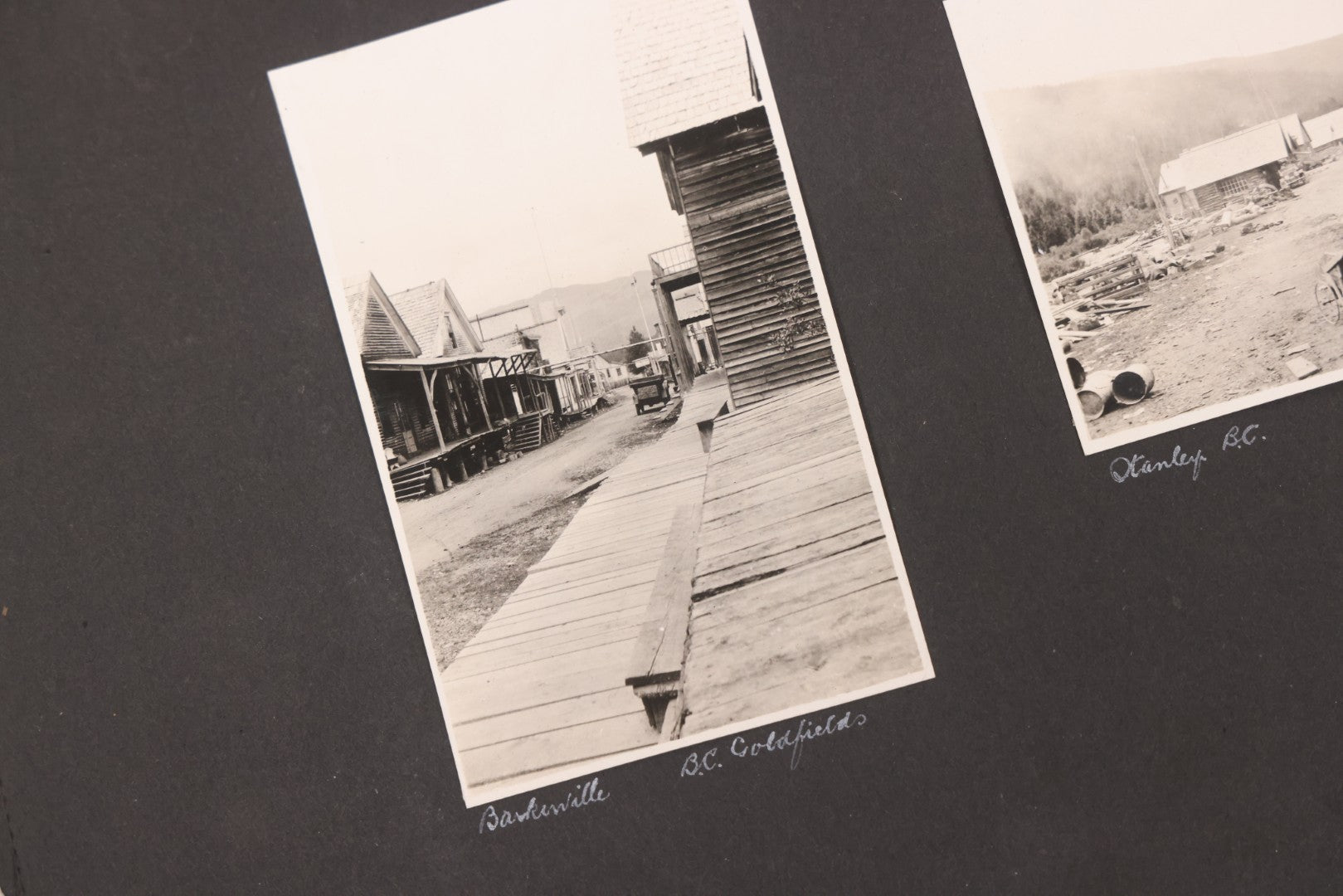 Lot 021 - Antique Snapshot Photo Album Containing 250+ Photographs Including Many Photos Of British Columbia, Railroad Accident, Bears And Bear Hunting, Animals, Cars, And Children, Circa 1905-1920, Note Pages Loose, No Covers