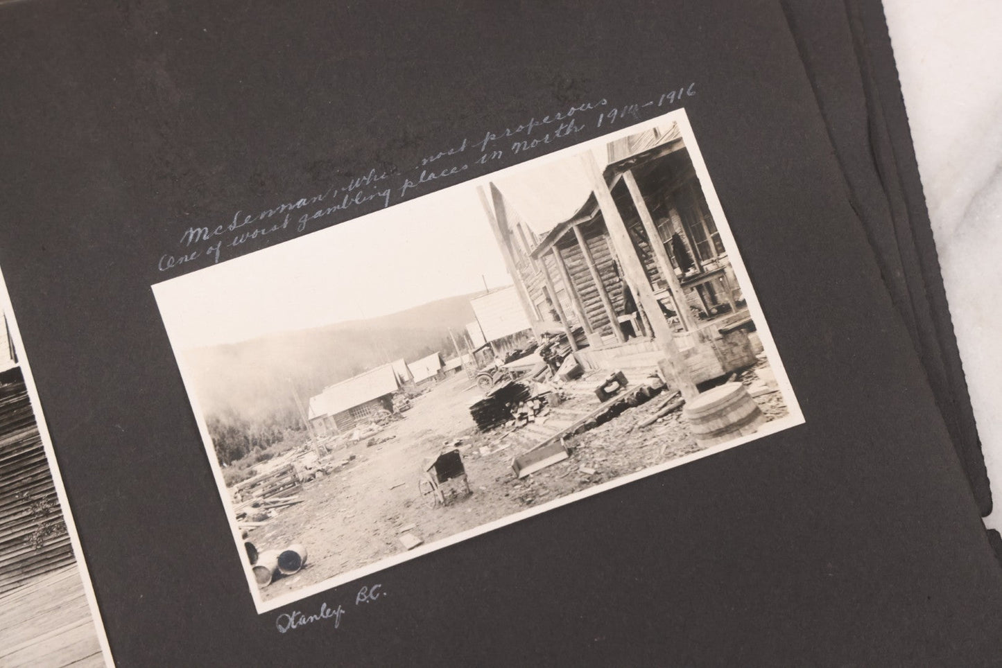 Lot 021 - Antique Snapshot Photo Album Containing 250+ Photographs Including Many Photos Of British Columbia, Railroad Accident, Bears And Bear Hunting, Animals, Cars, And Children, Circa 1905-1920, Note Pages Loose, No Covers