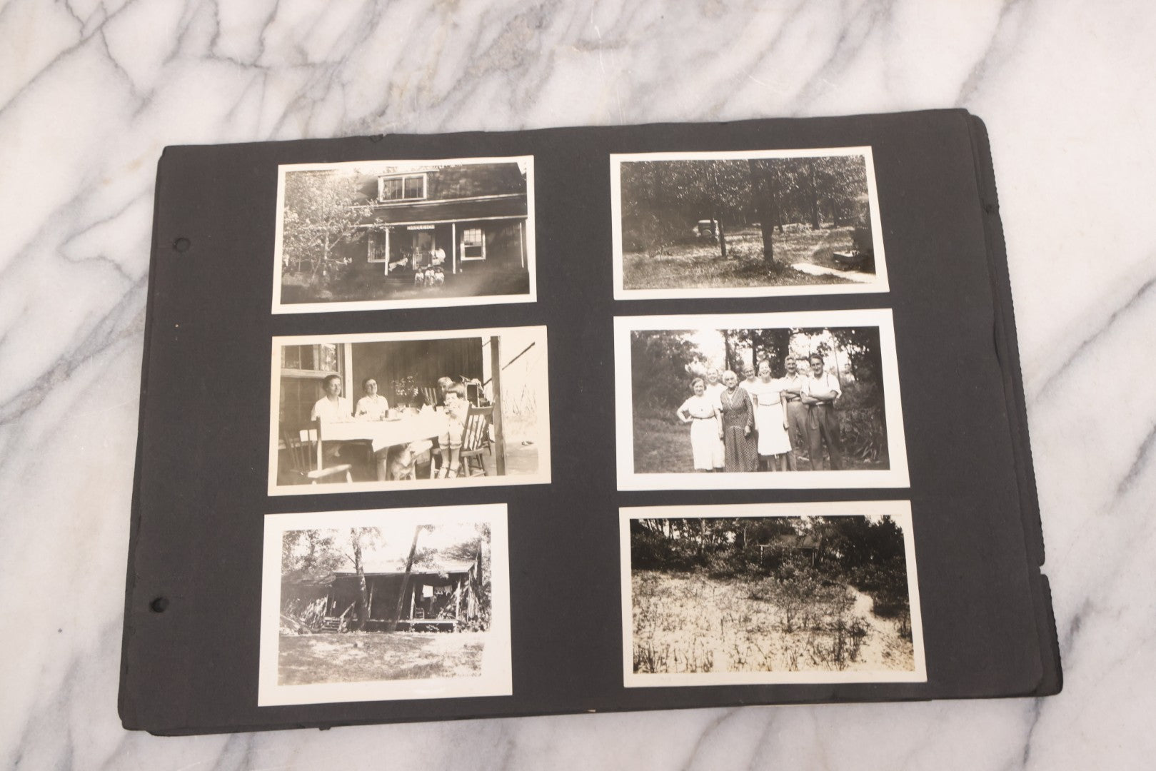 Lot 021 - Antique Snapshot Photo Album Containing 250+ Photographs Including Many Photos Of British Columbia, Railroad Accident, Bears And Bear Hunting, Animals, Cars, And Children, Circa 1905-1920, Note Pages Loose, No Covers