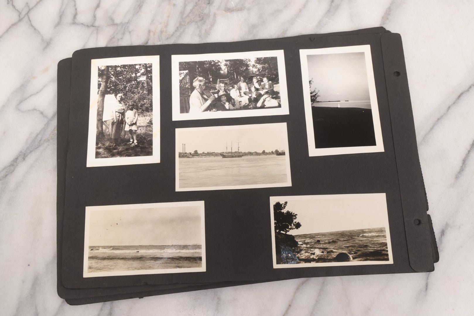 Lot 021 - Antique Snapshot Photo Album Containing 250+ Photographs Including Many Photos Of British Columbia, Railroad Accident, Bears And Bear Hunting, Animals, Cars, And Children, Circa 1905-1920, Note Pages Loose, No Covers