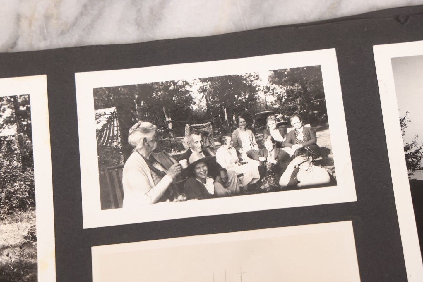 Lot 021 - Antique Snapshot Photo Album Containing 250+ Photographs Including Many Photos Of British Columbia, Railroad Accident, Bears And Bear Hunting, Animals, Cars, And Children, Circa 1905-1920, Note Pages Loose, No Covers