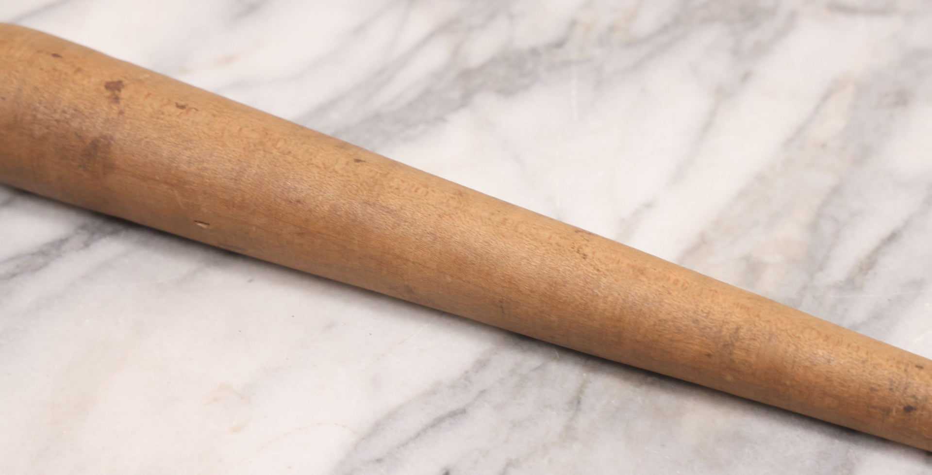 Lot 023 - Antique Nautical Wooden Fid, Tapered Stick With Sharp End And Rounded Ball End, Used For Nets And Knots On Ships, 17-3/4" Length