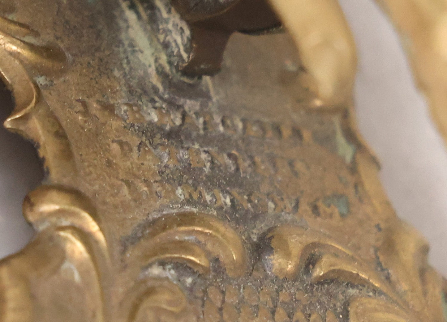 Lot 028 - Antique Victorian Pressed Brass Hand Paper Clip Manufactured By J&B Ratcliffe, Patentees, Birmingham, England, 4" Height