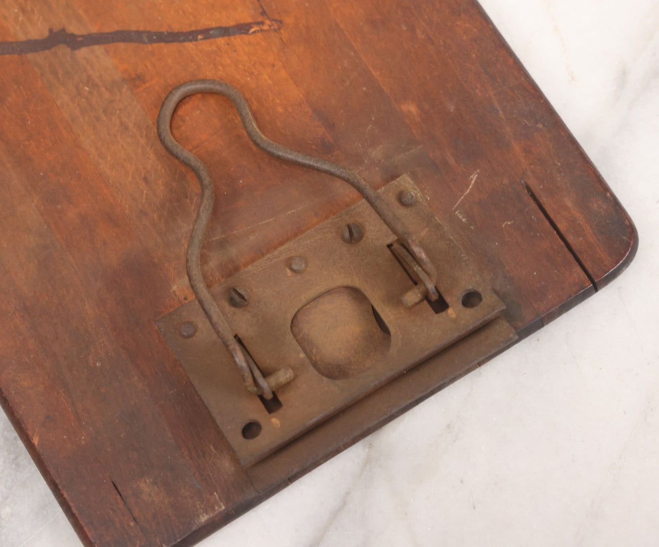 Lot 047 - Antique Wood And Iron "Y And E" Clipboard With Original Patina, Manufactured By Yawman And Erbe Mfg. Co., Rochester, New York